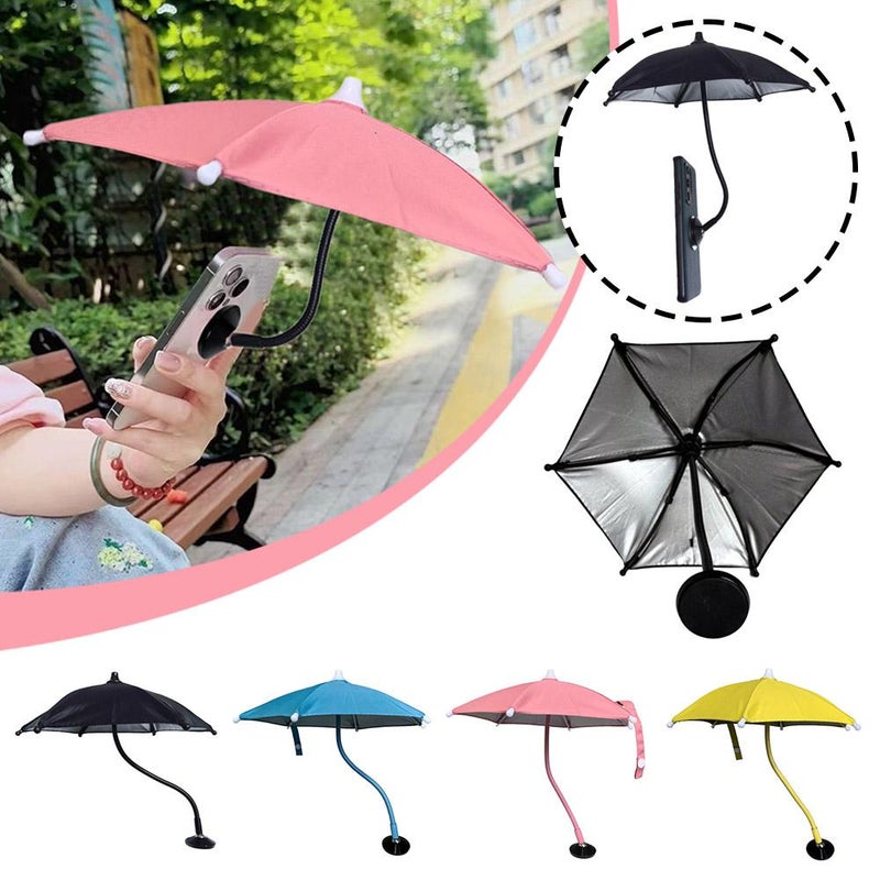 Magnetic Phone Umbrella for Sun, Cellphone SunShade Shield Umbrella, Universal Phone Sun Blocker Cover Visor for Beach Pool Outdoor (blue) - Image 2